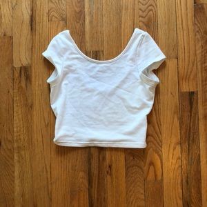 White crop top